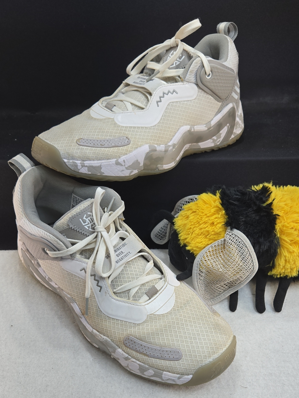 adidas Men's D.O.N. Issue #3 White/Grey Basketball Shoes style: H67720